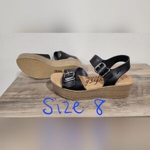 Blowfish Malibu Black Platform Sandals